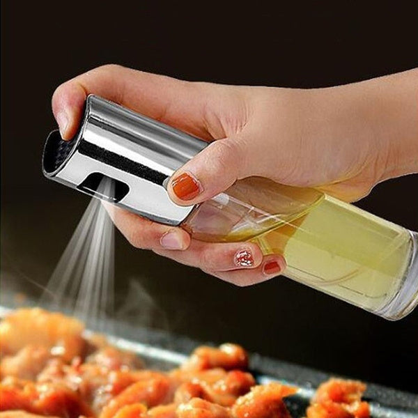 Spray Pulverizador para Azeite e Vinagre de Vidro 100ml: Precisão e Elegância na Dosagem para uma Cozinha Prática e Saudável