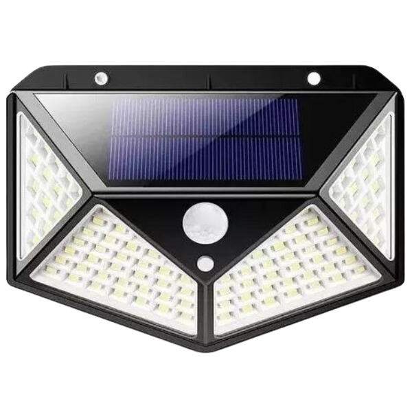 Luminária de Parede Solar com 100 LEDs e Bateria: Balizador de Luz Potente e Sustentável para Jardim e Áreas Externas