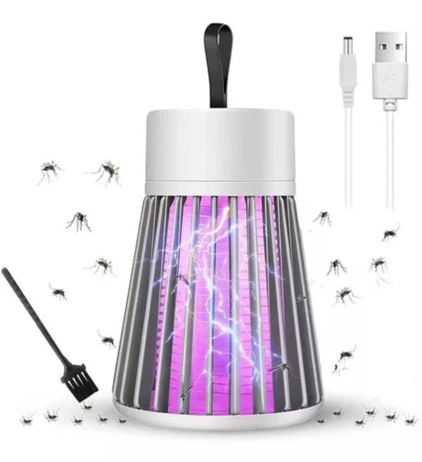 Luminária Mata-Mosquito com Luz Ultra Violeta - Elimina Insetos de Forma Eficiente e Segura, Silenciosa e Sem Produtos Químicos, Ideal para Ambientes Internos, Quartos e Áreas de Lazer