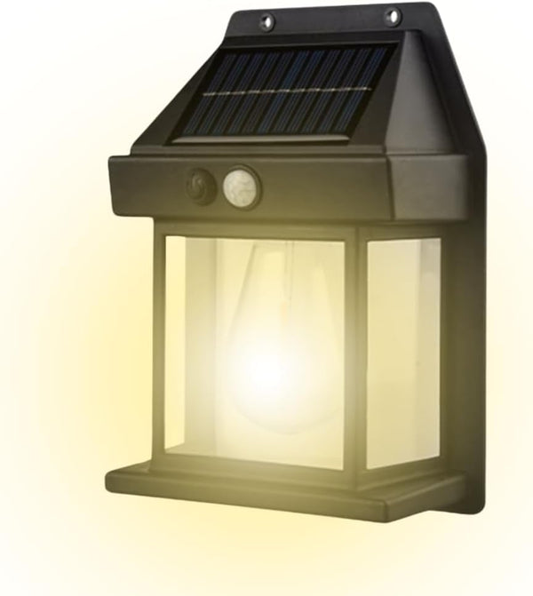 Luminária Solar Externa Potente com Sensor: Arandela de Energia Solar para Iluminação Eficiente e Sustentável em Jardins e Áreas Externas