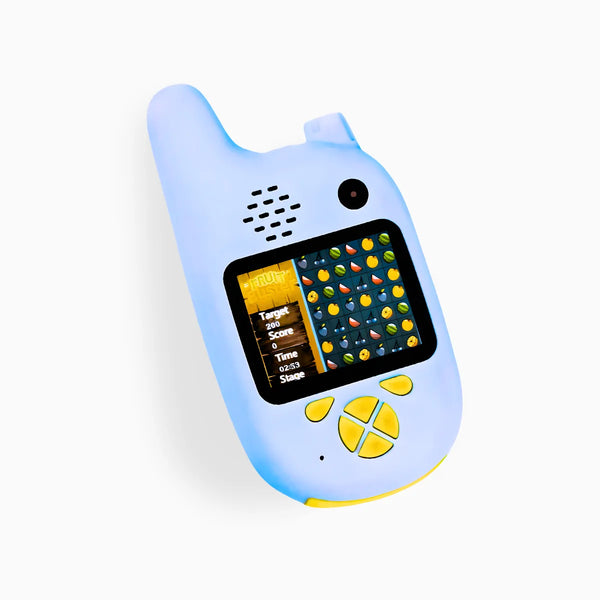 Walkie Talkie Infantil com Câmera Digital Azul para Crianças - Comunicação, Foto e Vídeo, Divertido e Interativo