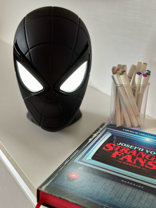 Luminária de Mesa Homem Aranha Preto