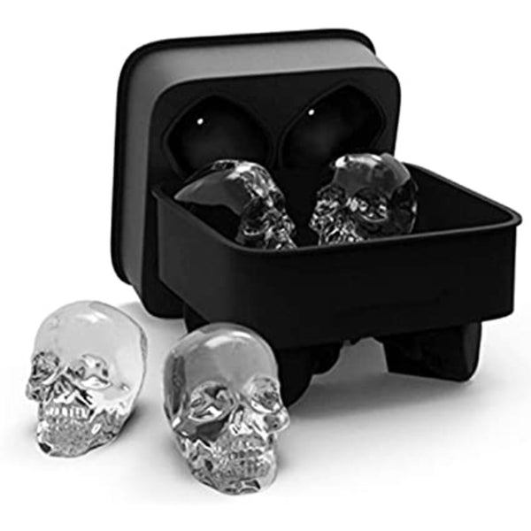 FORMA DE GELO CAVEIRA SKULL 3D EM SILICONE (7267)